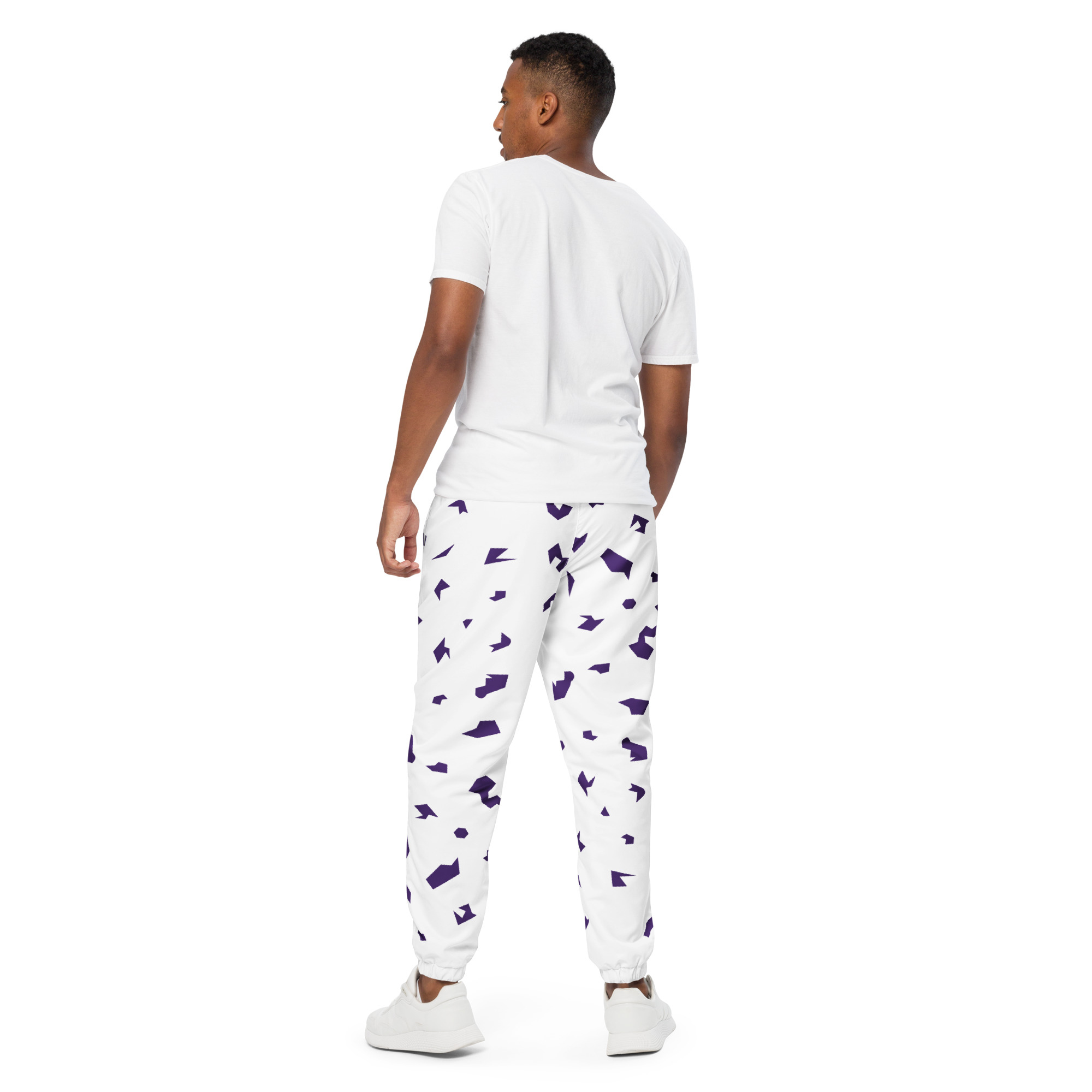 Ruff Life "Slice" Purple on White Unisex track pants