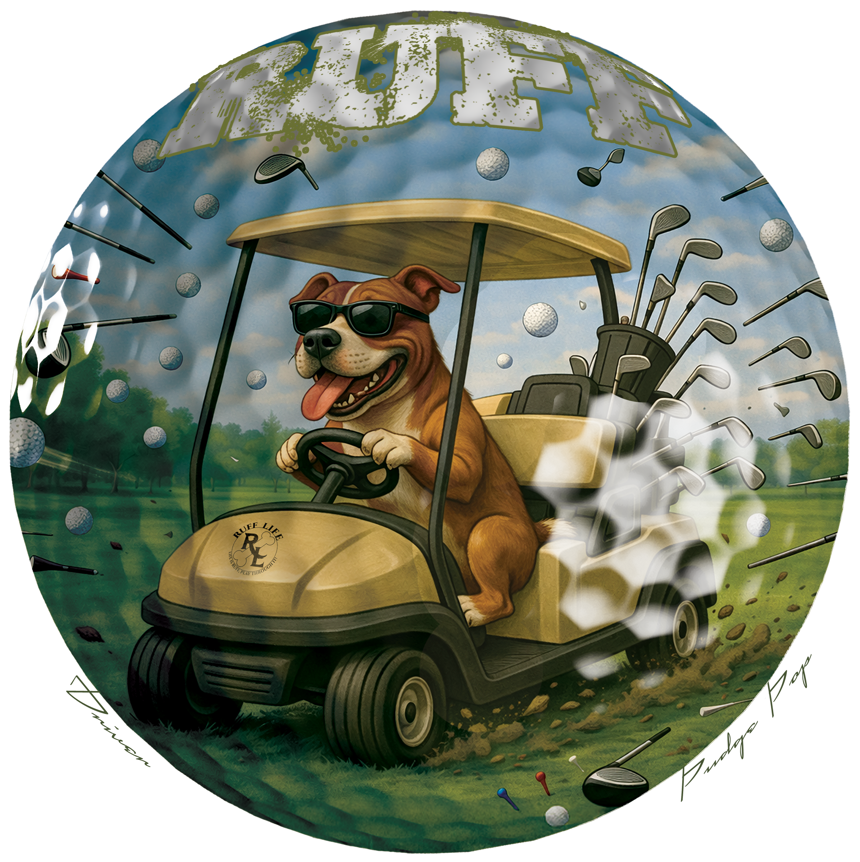 Ruff Life's "Driver" Pitbull Golf Tee