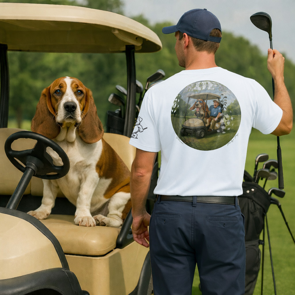 Ruff Life's "Driver" Bassett Hound Golf Tee