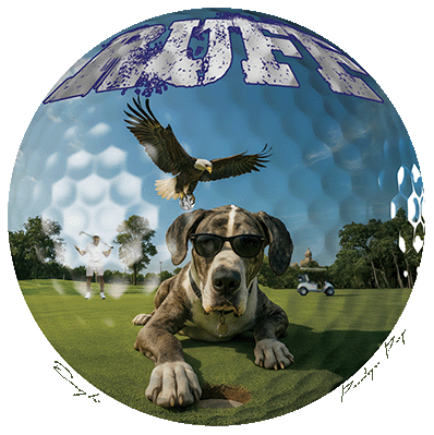 Ruff Life's "Eagle" Great Dane Golf T-Shirt