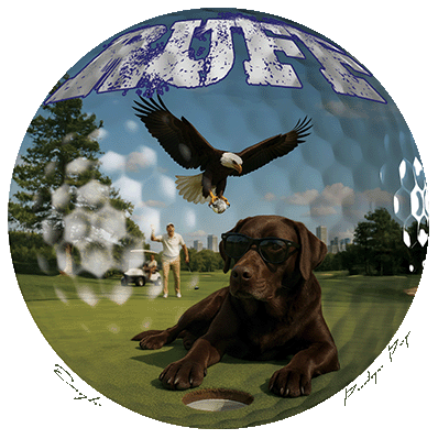 Ruff Life's "Eagle" Labrador Golf T-Shirt