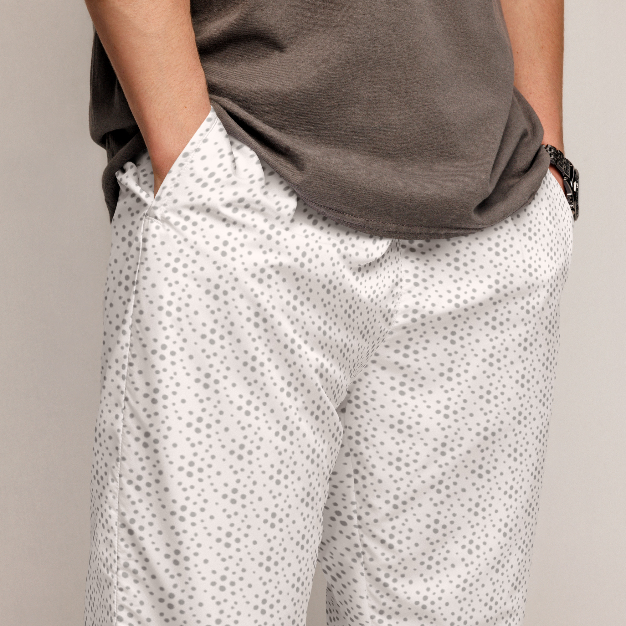 Ruff Life "Dimple" Silver on White Golf pants