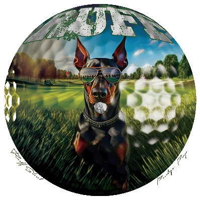 Ruff Life's "Ruff Shot" Doberman Golf Tee