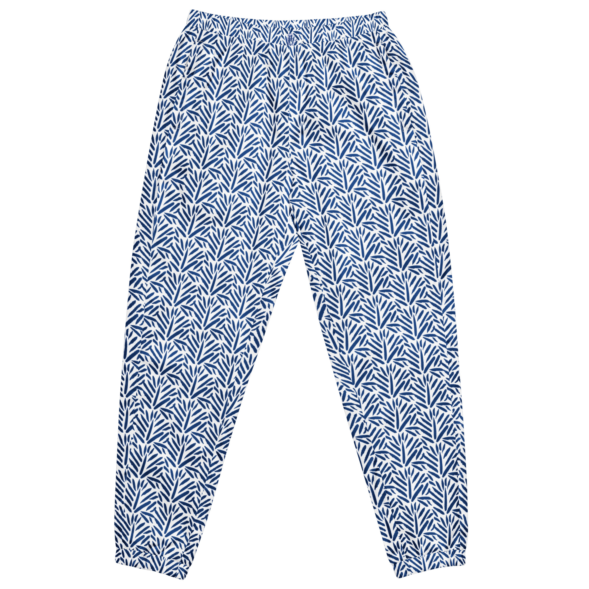 Ruff Life's "Cabbage" Athletic Golf Pants (Blue on White)