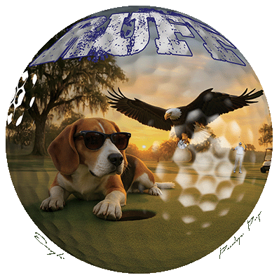 Ruff Life's "Eagle" Beagle Golf T-Shirt