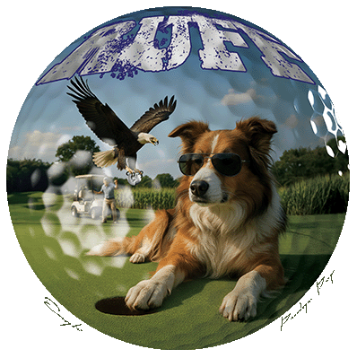 Ruff Life's "Eagle" Collie Golf T-Shirt