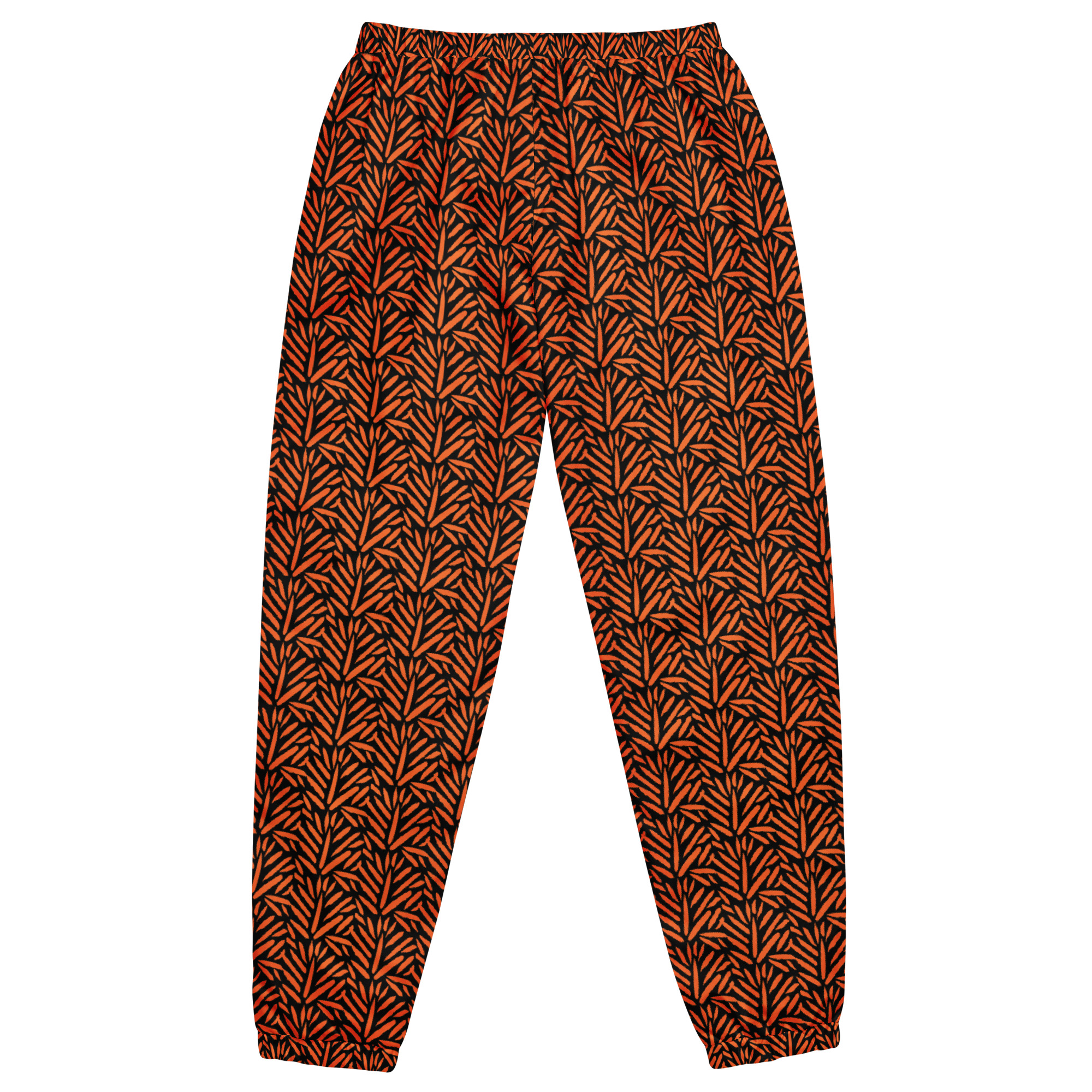 Ruff Life's "Cabbage" Athletic Golf Pants (Orange on Black)