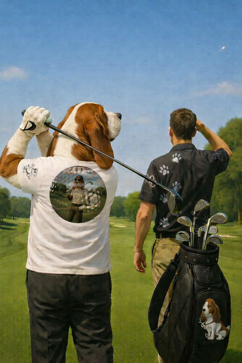 Ruff Life's "Dog Days" Bassett Hound Golf Tee
