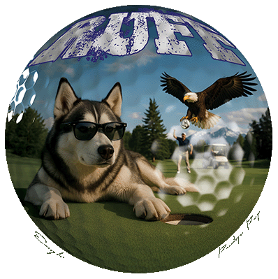 Ruff Life's "Eagle" Husky Golf T-Shirt
