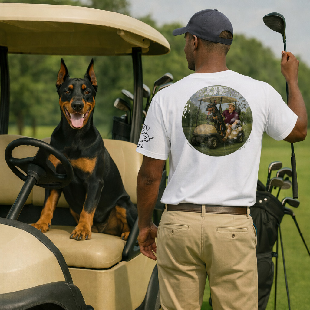 Ruff Life's "Driver" Doberman Golf Tee