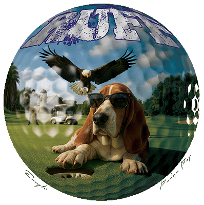 Ruff Life's "Eagle" Bassett Hound Golf T-Shirt