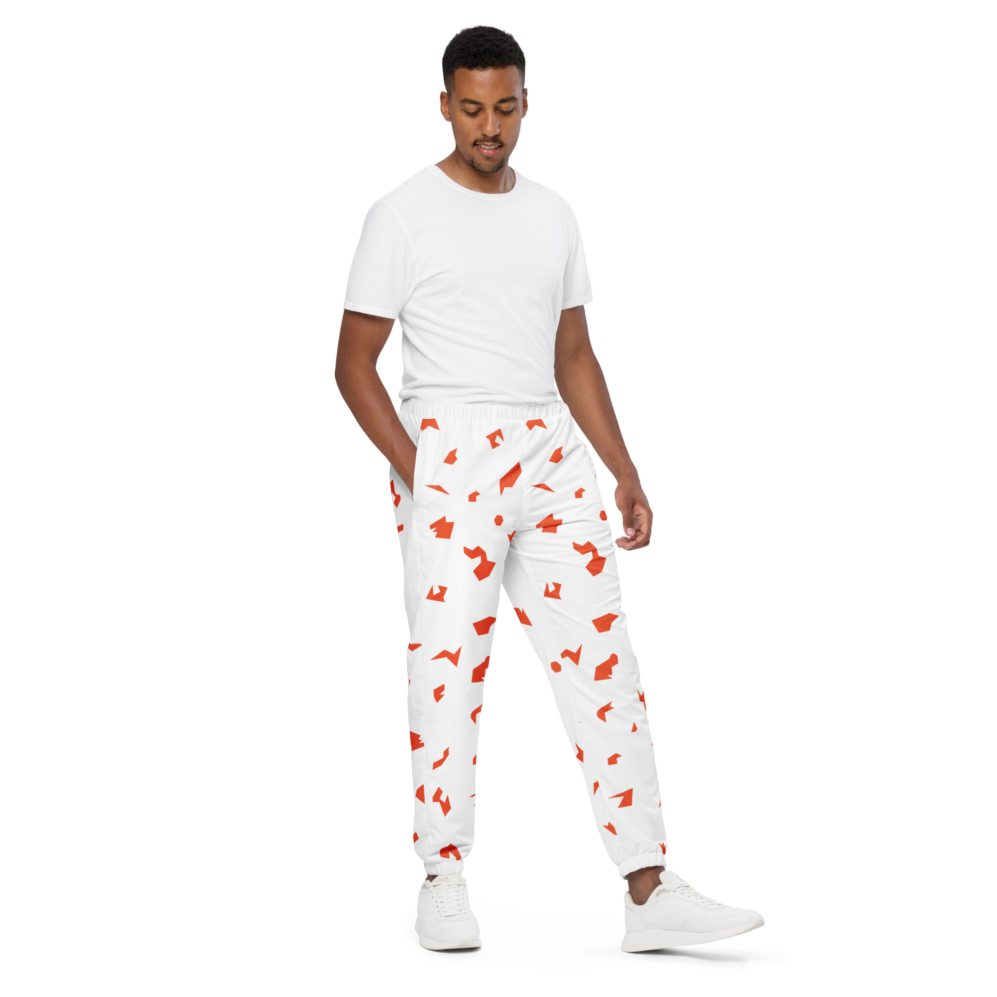 Ruff Life "Slice" Orange on White Unisex track pants