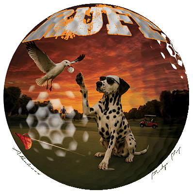 Ruff Life's "Albatross" Dalmatian Golf Tee