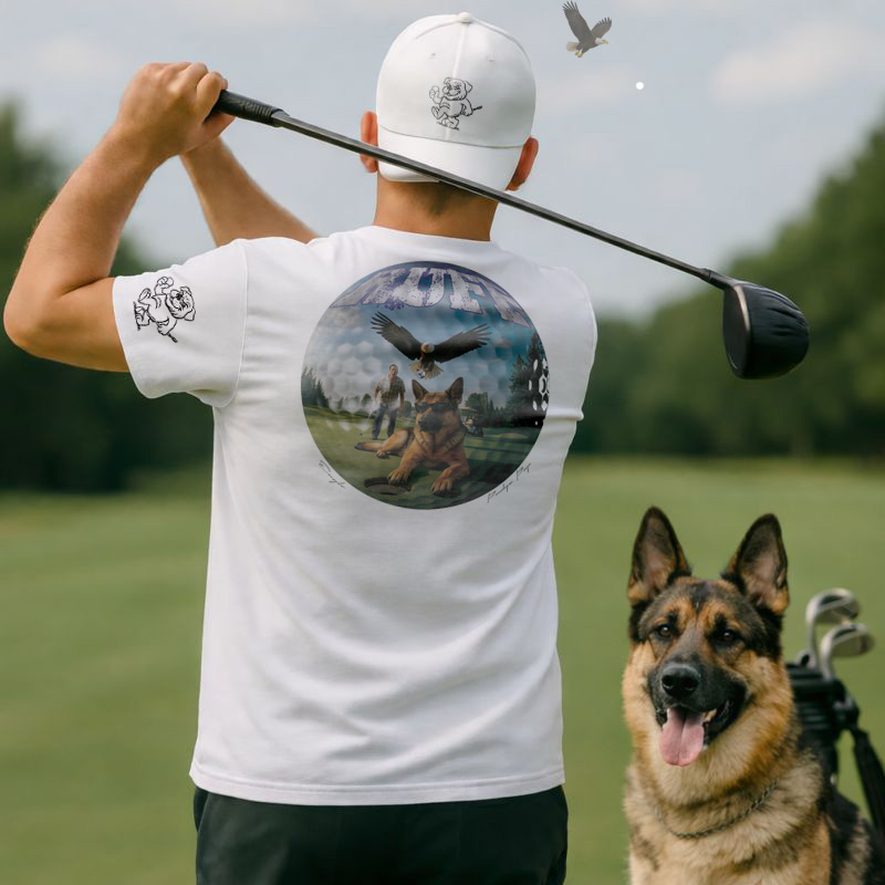 Ruff Life's "Eagle" German Shepherd Golf T-Shirt