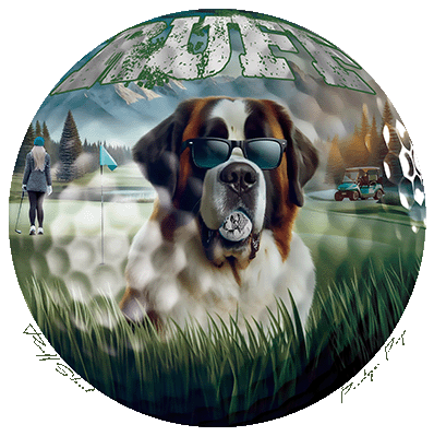 Ruff Life's "Ruff Shot" Saint Bernard Golf Tee