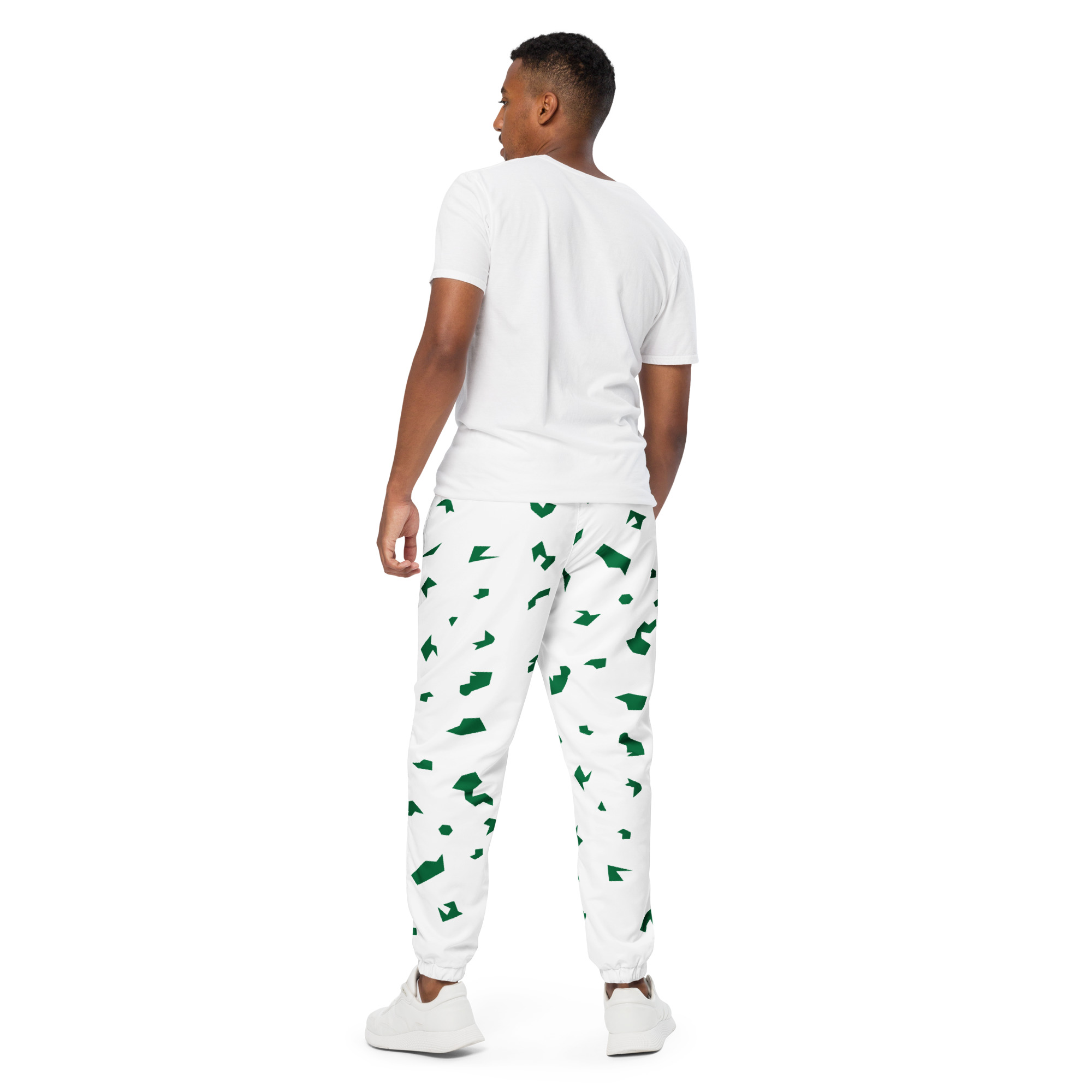 Ruff Life "Slice" Green on White Unisex track pants