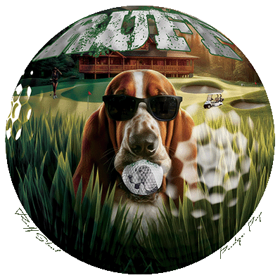 Ruff Life's "Ruff Shot" Bassett Hound Golf Tee