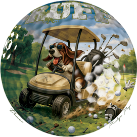 Ruff Life's "Driver" Bassett Hound Golf Tee