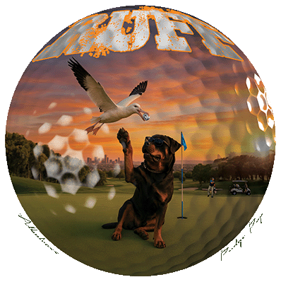 Ruff Life's "Albatross" Rottweiler Golf Tee