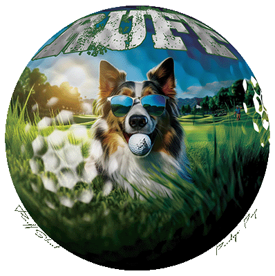 Ruff Life's "Ruff Shot" Collie Golf Tee