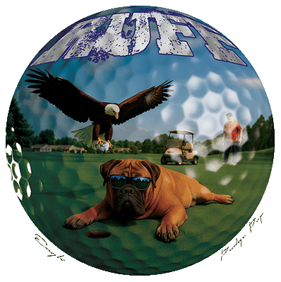 Ruff Life's "Eagle" Mastiff Golf T-Shirt