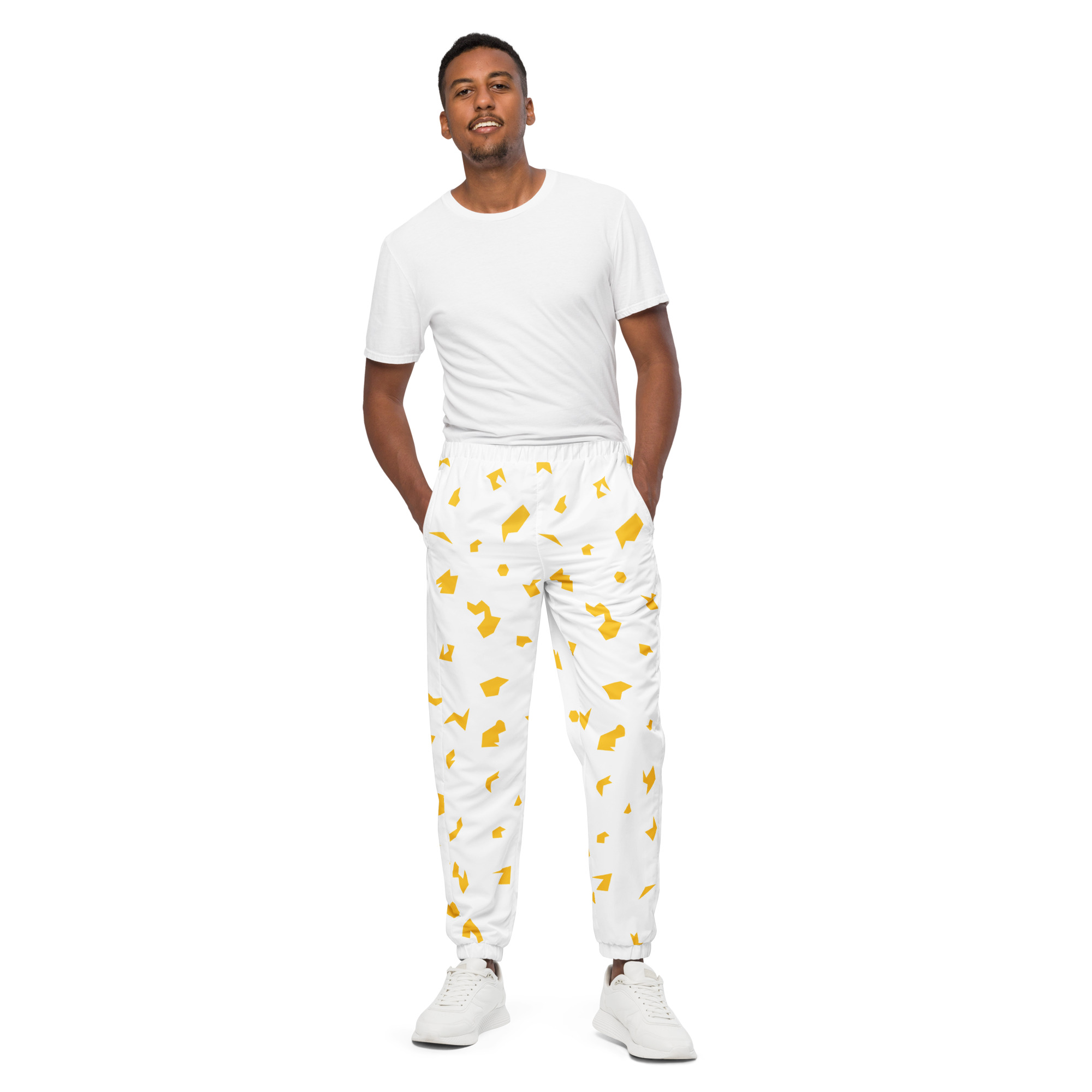 Ruff Life "Slice" Gold on White Unisex track pants