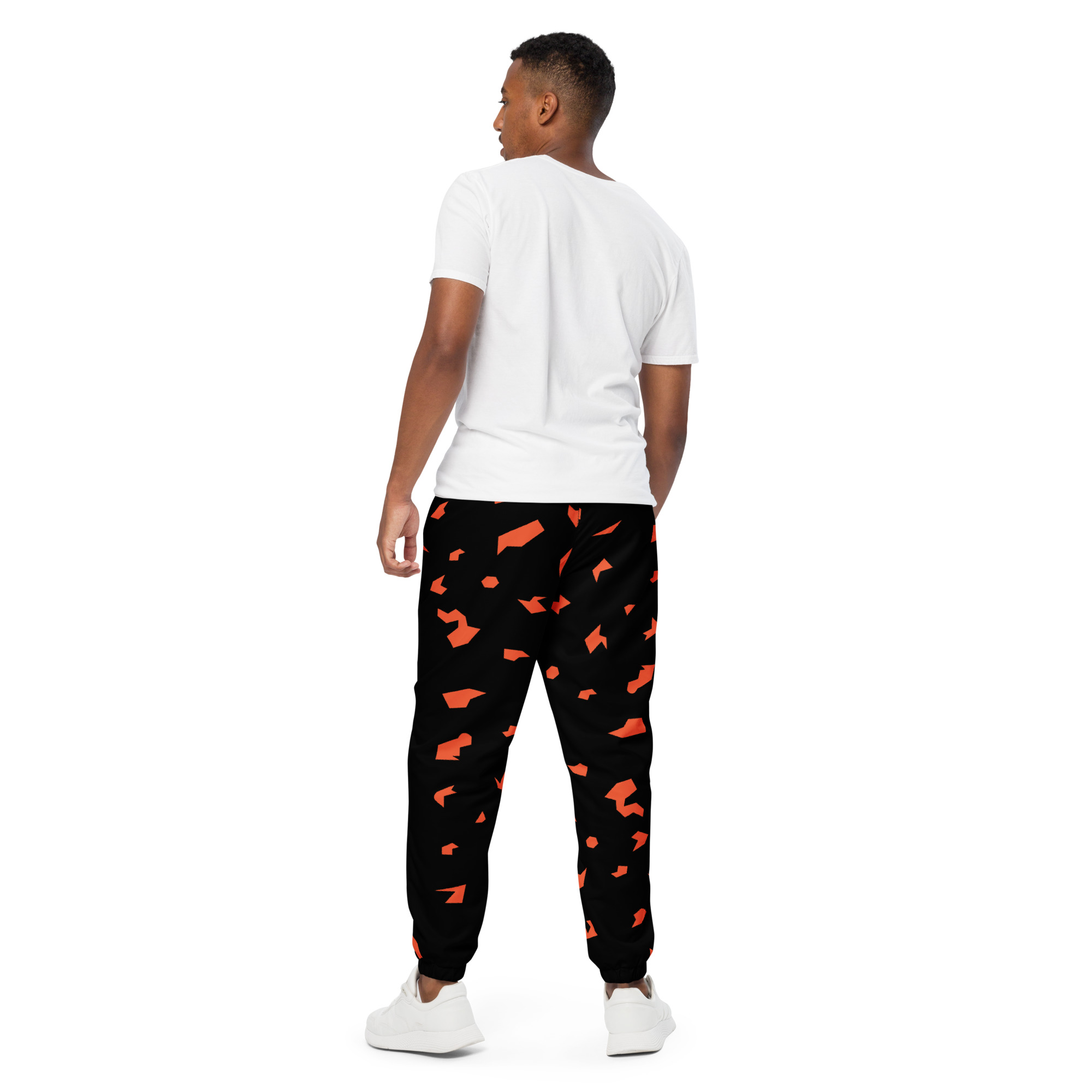 Ruff Life "Slice" Orange on Black Unisex track pants