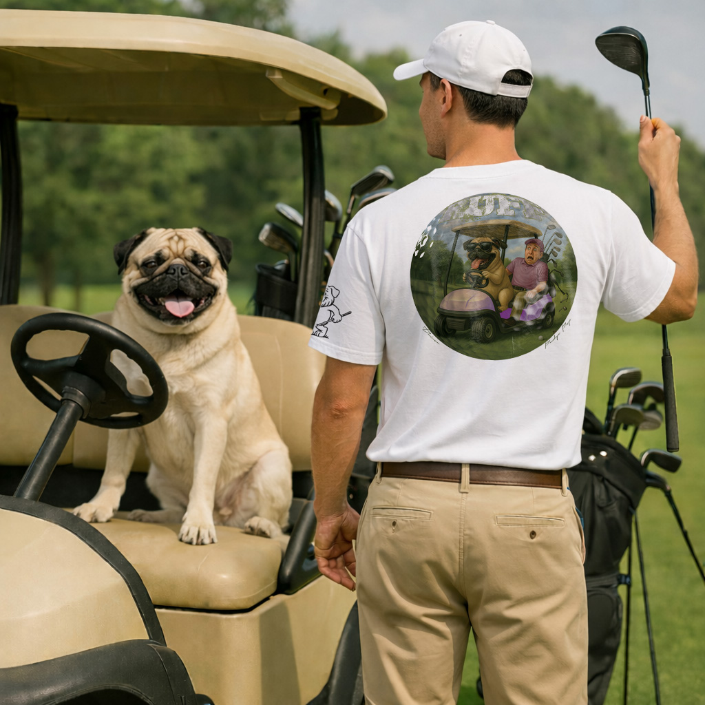 Ruff Life's "Driver" Pug Golf Tee