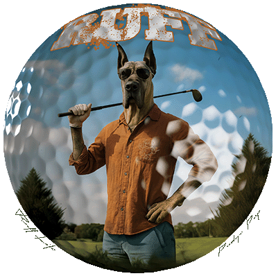 Ruff Life's "Dog Days" Great Dane Golf Tee