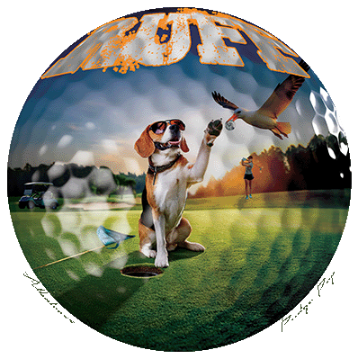 Ruff Life's "Albatross" Beagle Golf Tee