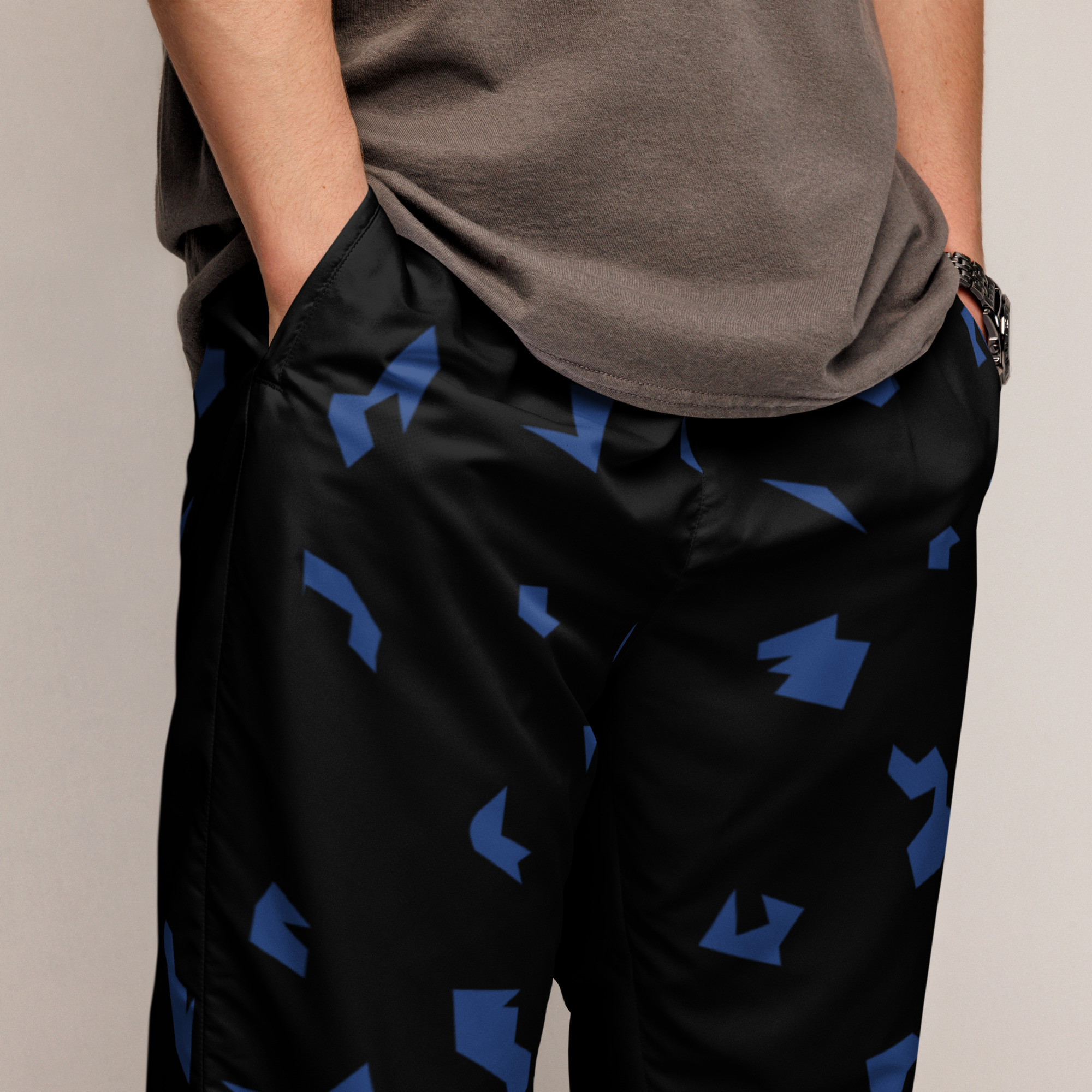 Ruff Life "Slice" Blue on White Unisex track pants