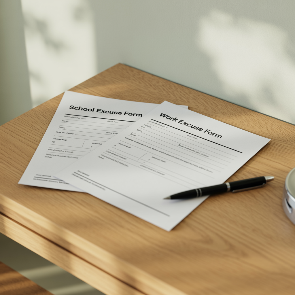 School & Work Excuse Forms Bundle