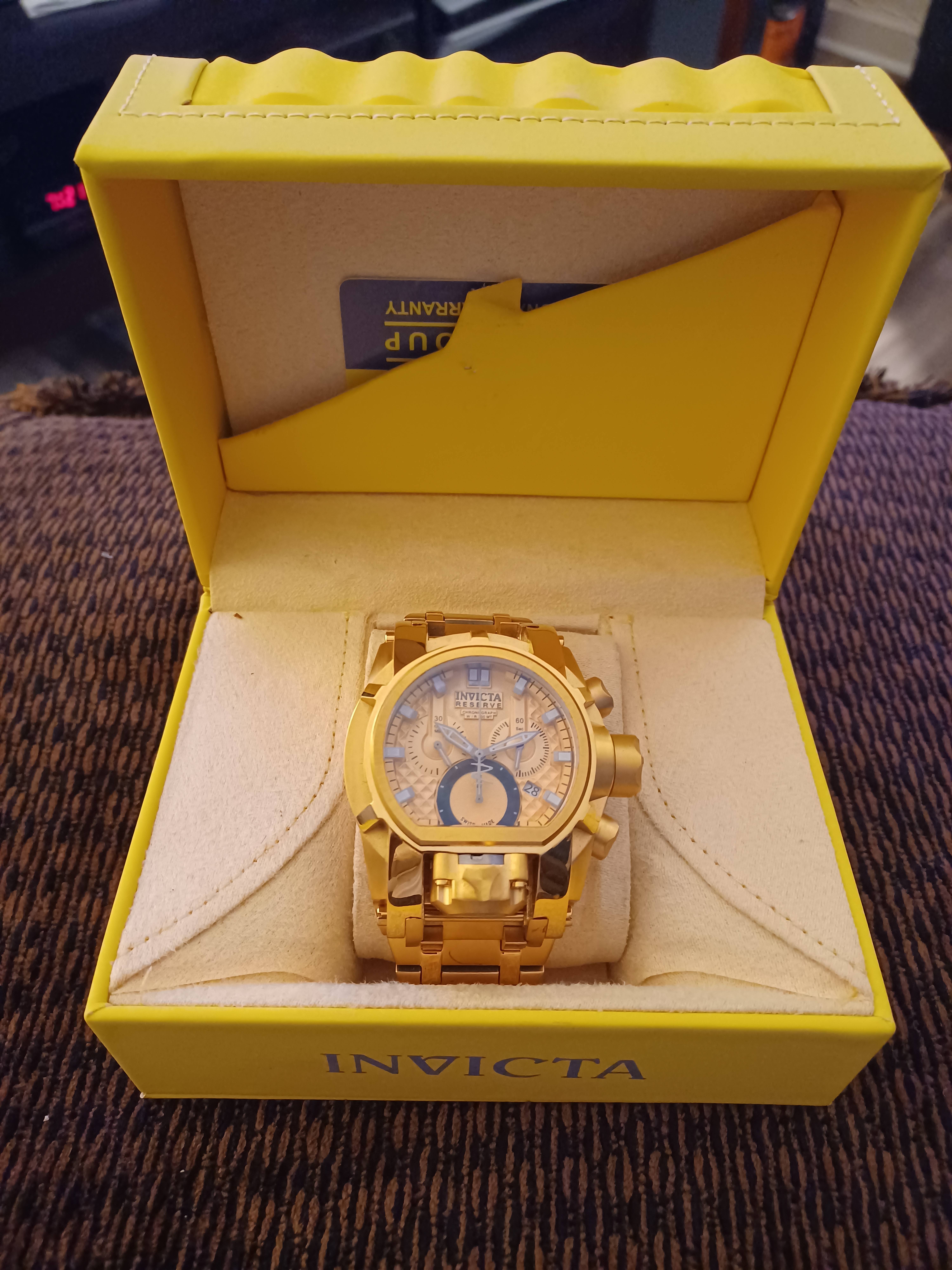 Invicta Reserve Gold Chronograph Watch