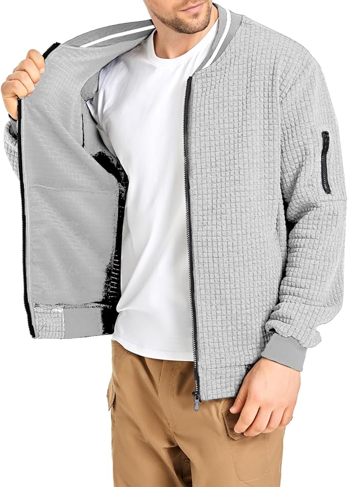 Men's Quilted Bomber Jacket