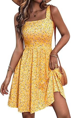 Yellow Floral Summer Dress