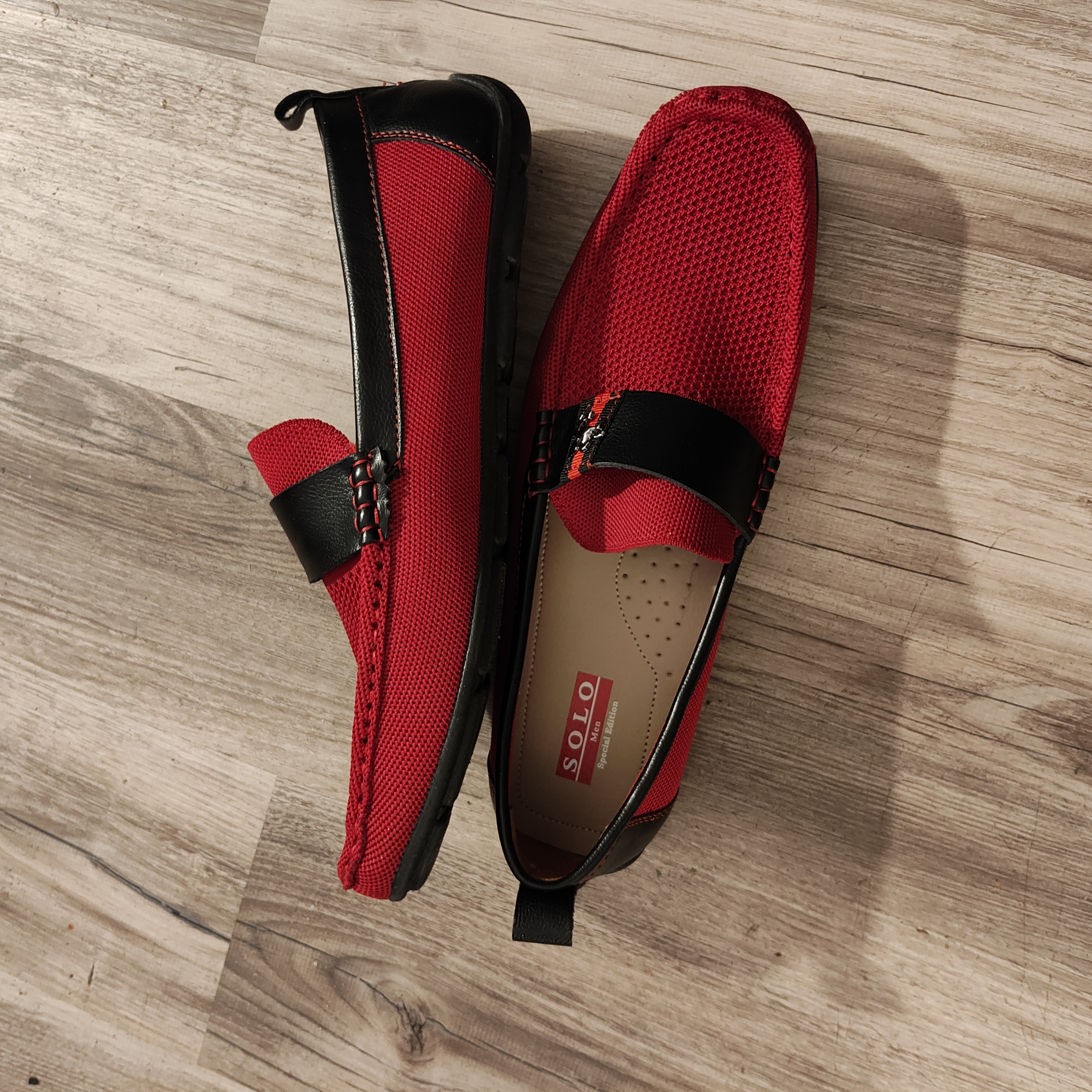 SOLO - Red Mesh Loafers SZ:12