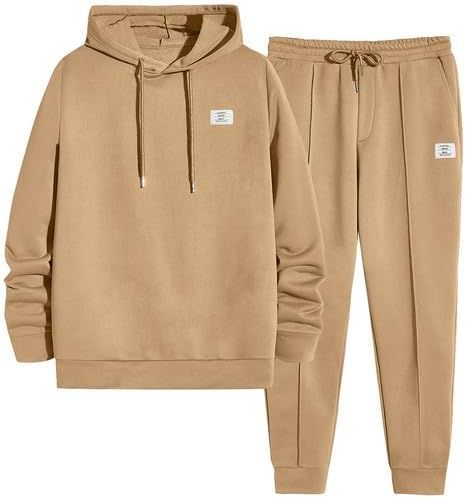 Beige Hoodie and Sweatpants Set