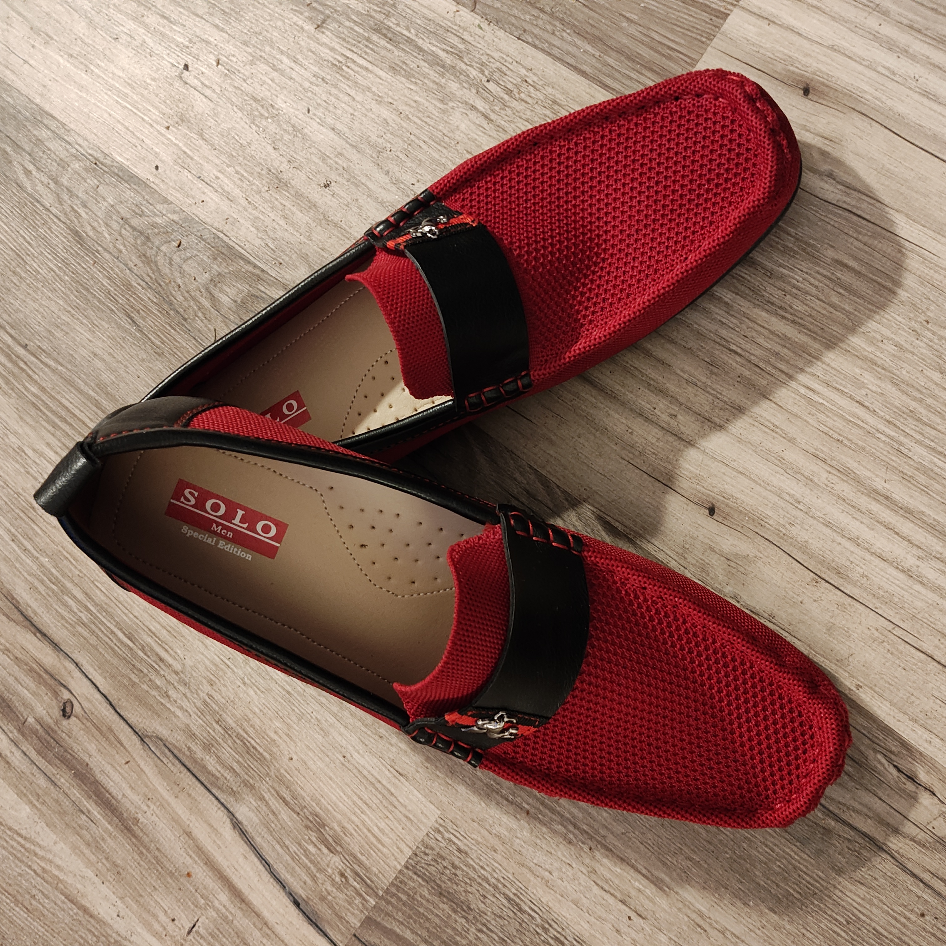 SOLO - Red Mesh Loafers SZ:12