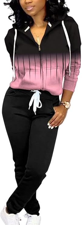 Women's Two-Piece Gradient Tracksuit