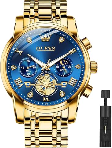 OLEVS Gold Chronograph Men's Watch