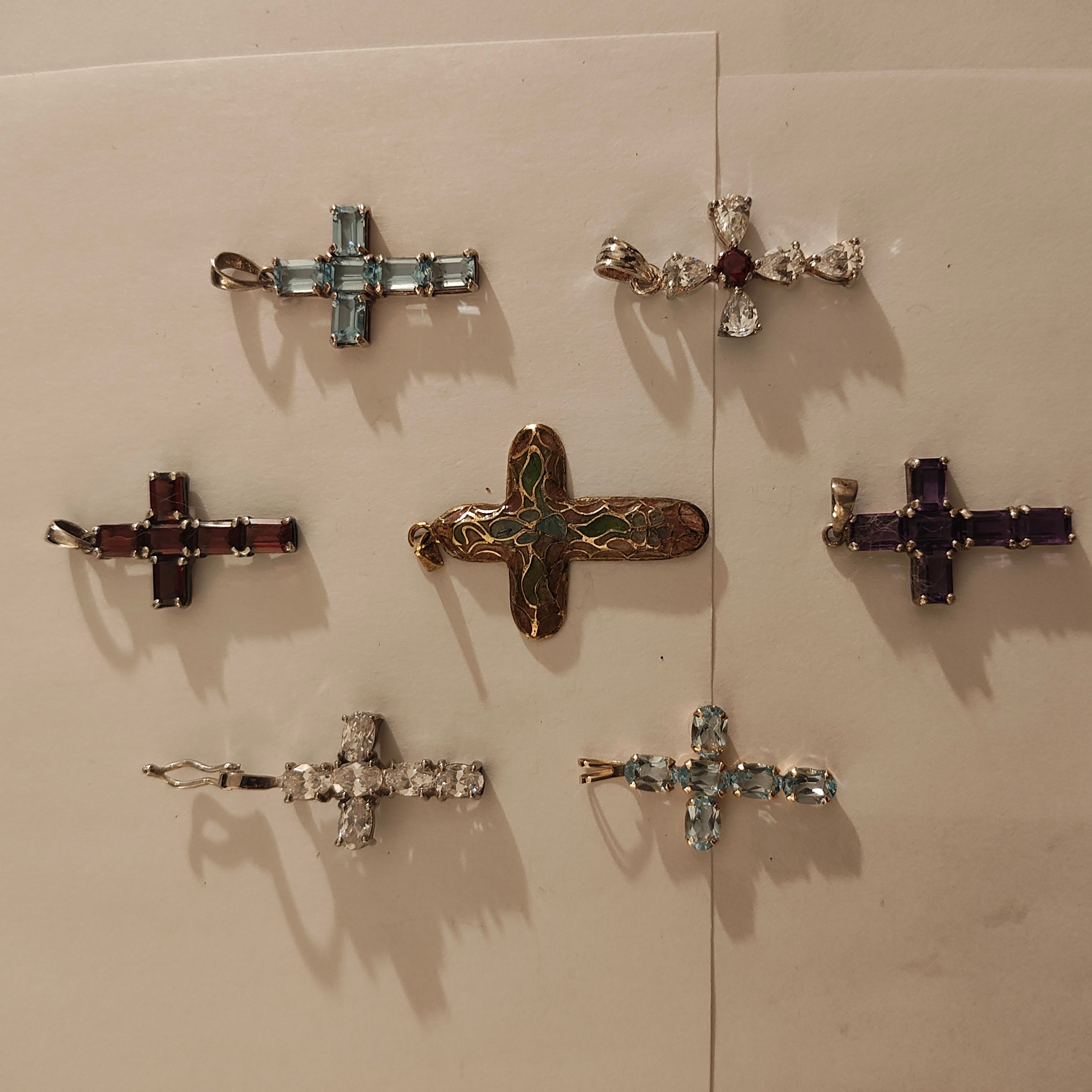 7-Colorful Cross Pendants