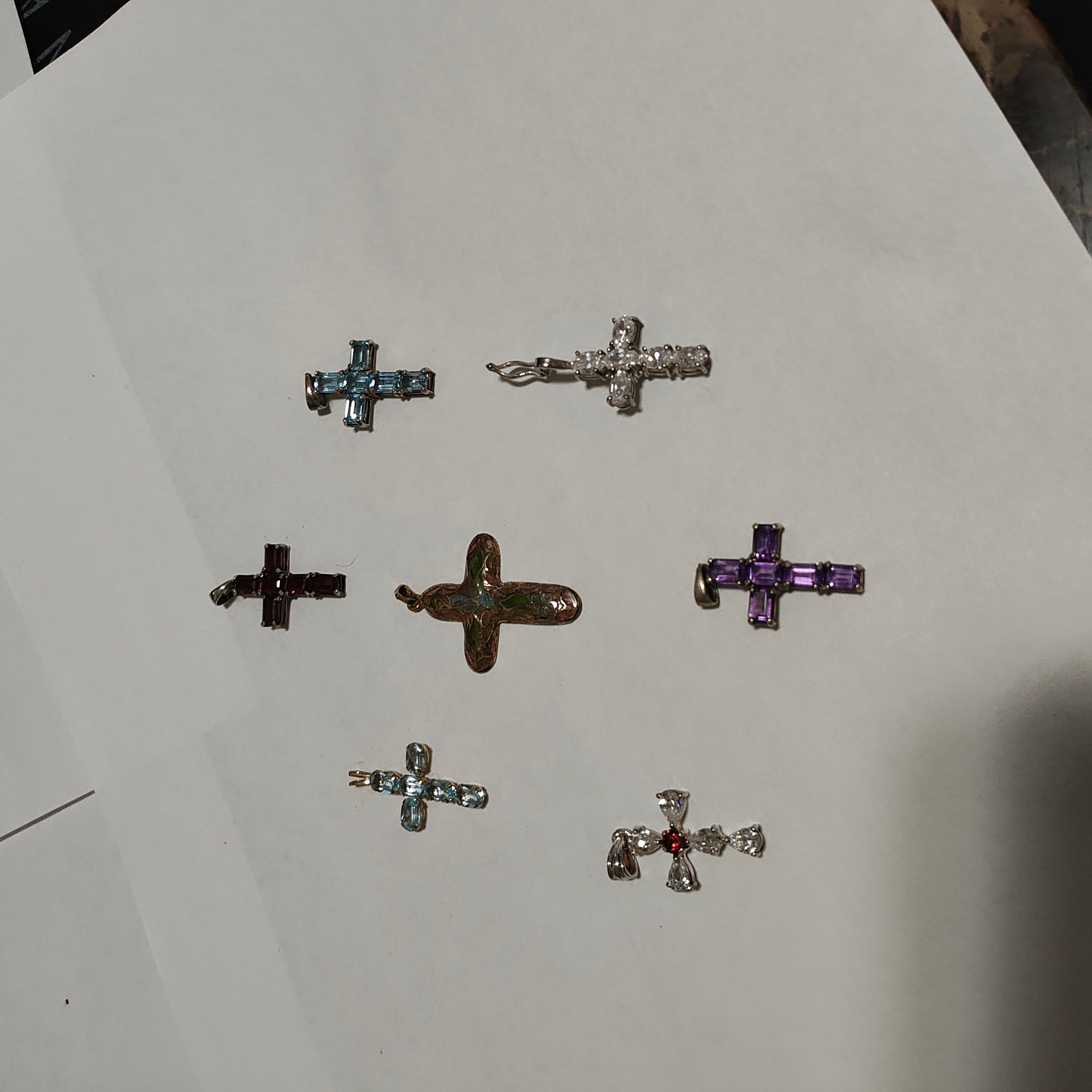7-Colorful Cross Pendants