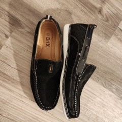BRIX men's casual dock Black shoe Sz: 12