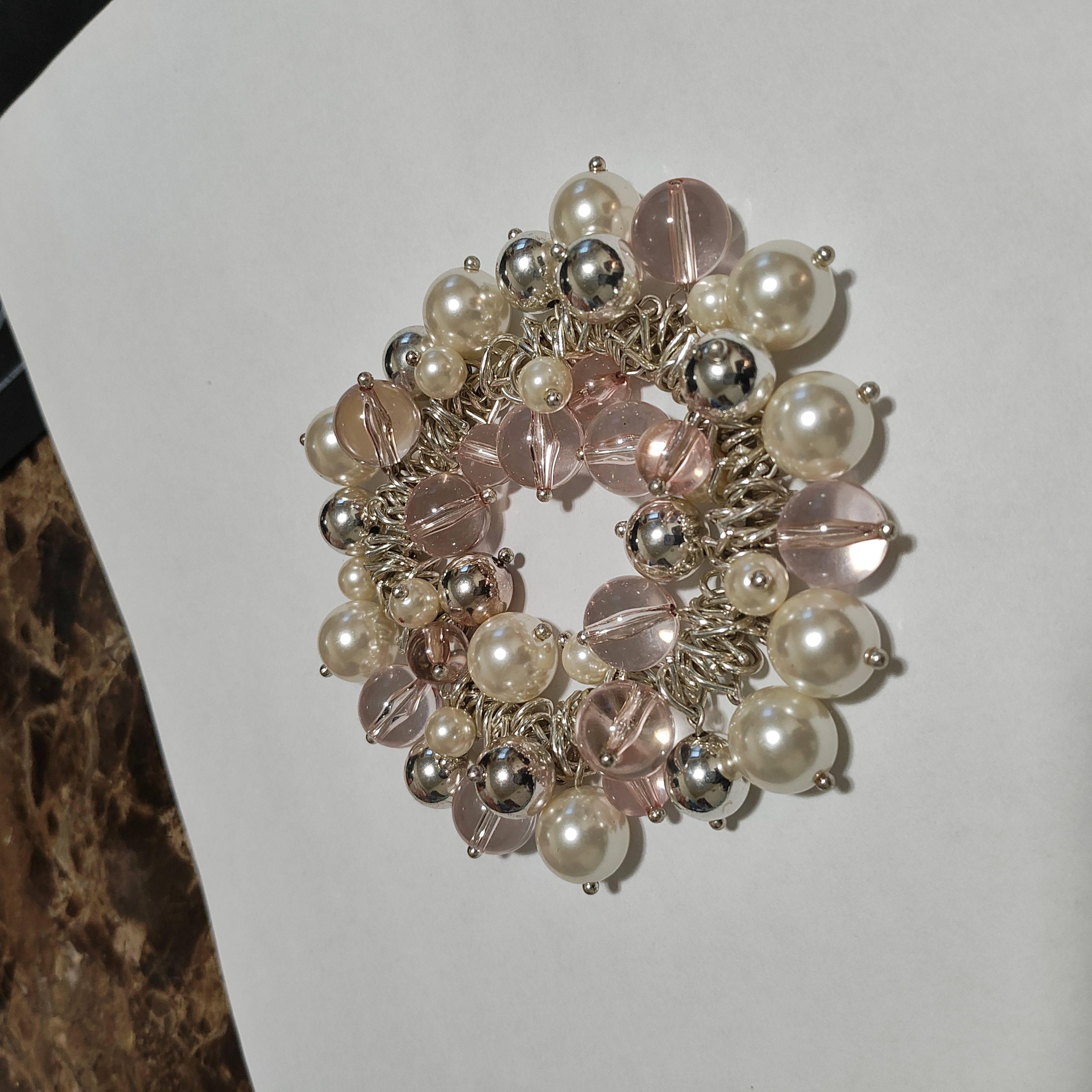 Elegant Pearl and Crystal Brooch