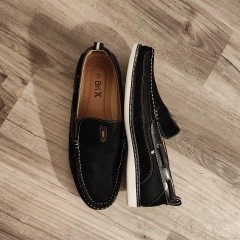 BRIX men's casual dock Black shoe Sz: 12