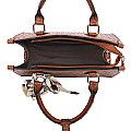 Elegant Ostrich Pattern Handbag and Wallet Set