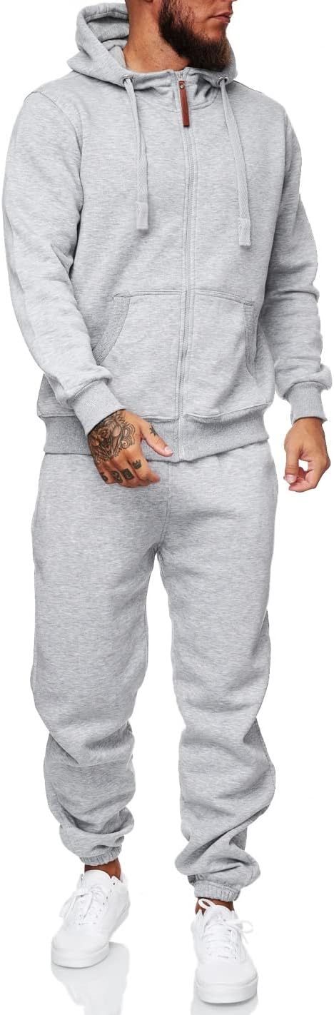 Men's Gray Hoodie and Sweatpants Set