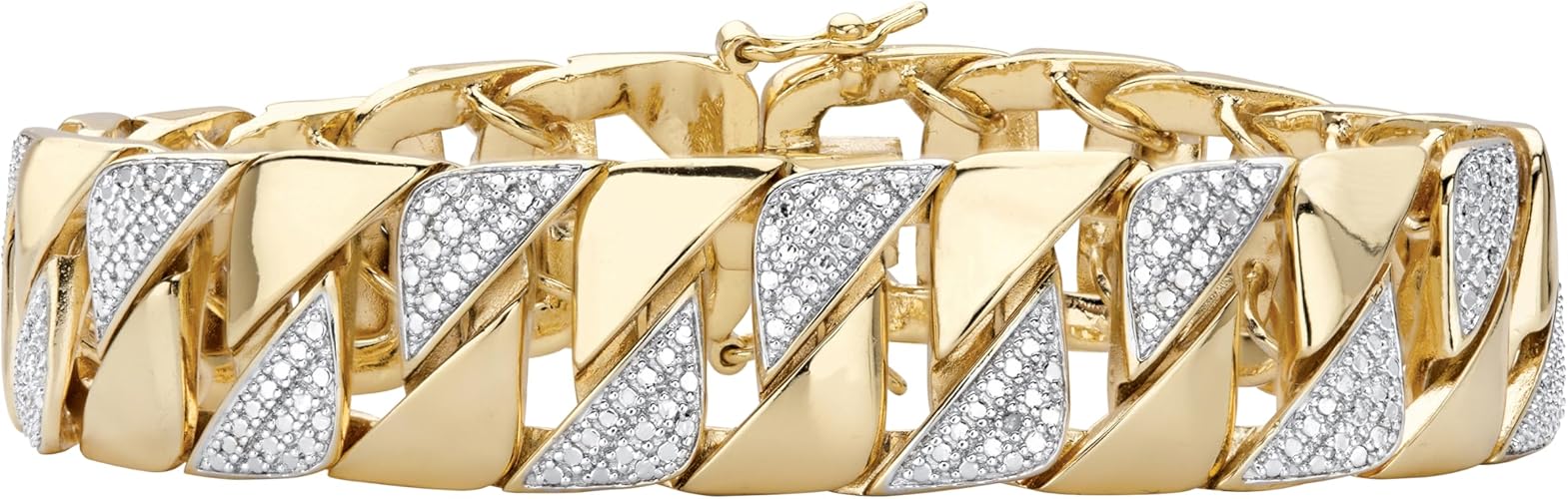 Gold and Diamond Link Bracelet