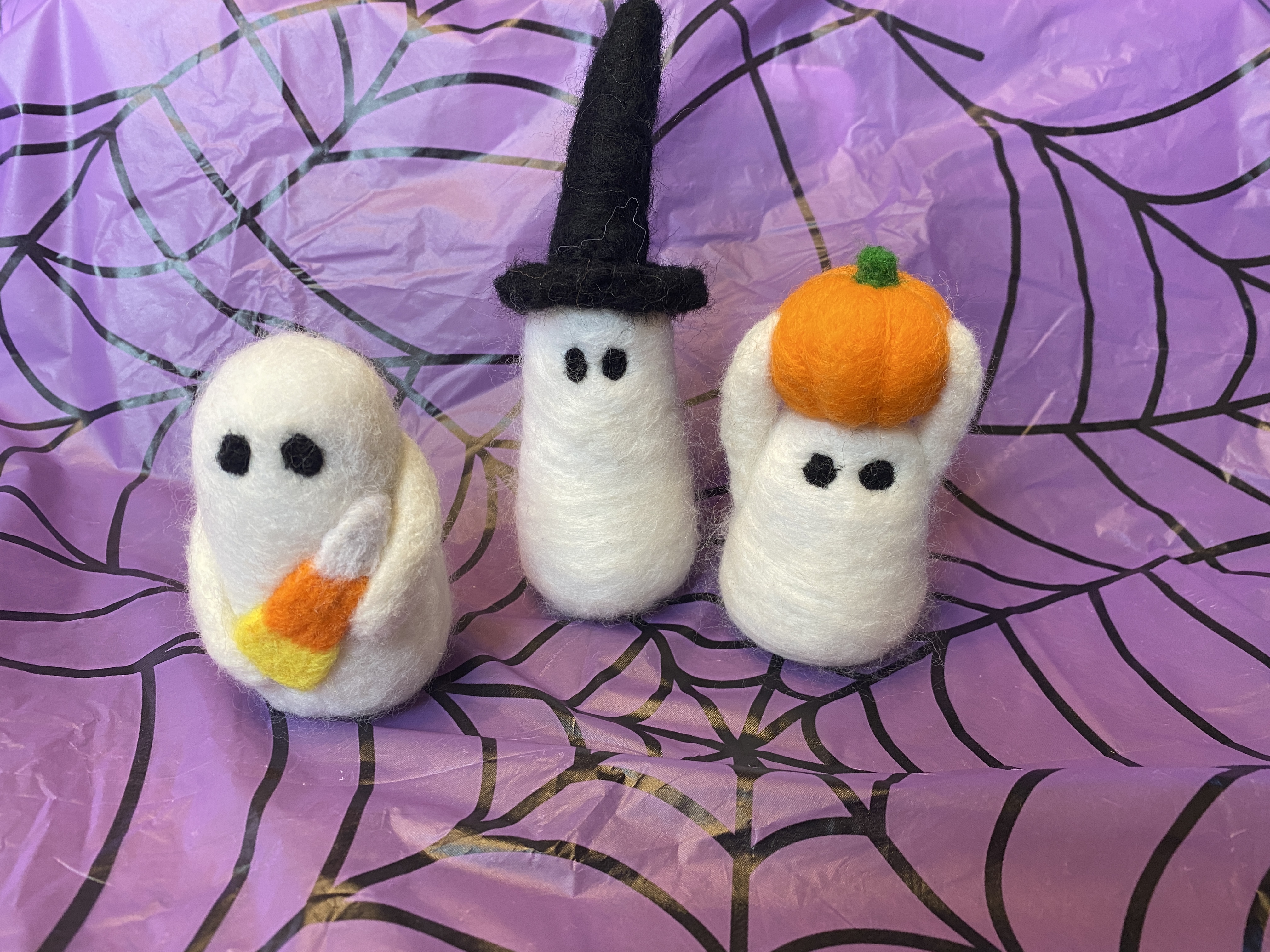 Handmade Felt Halloween Ghost Decorations