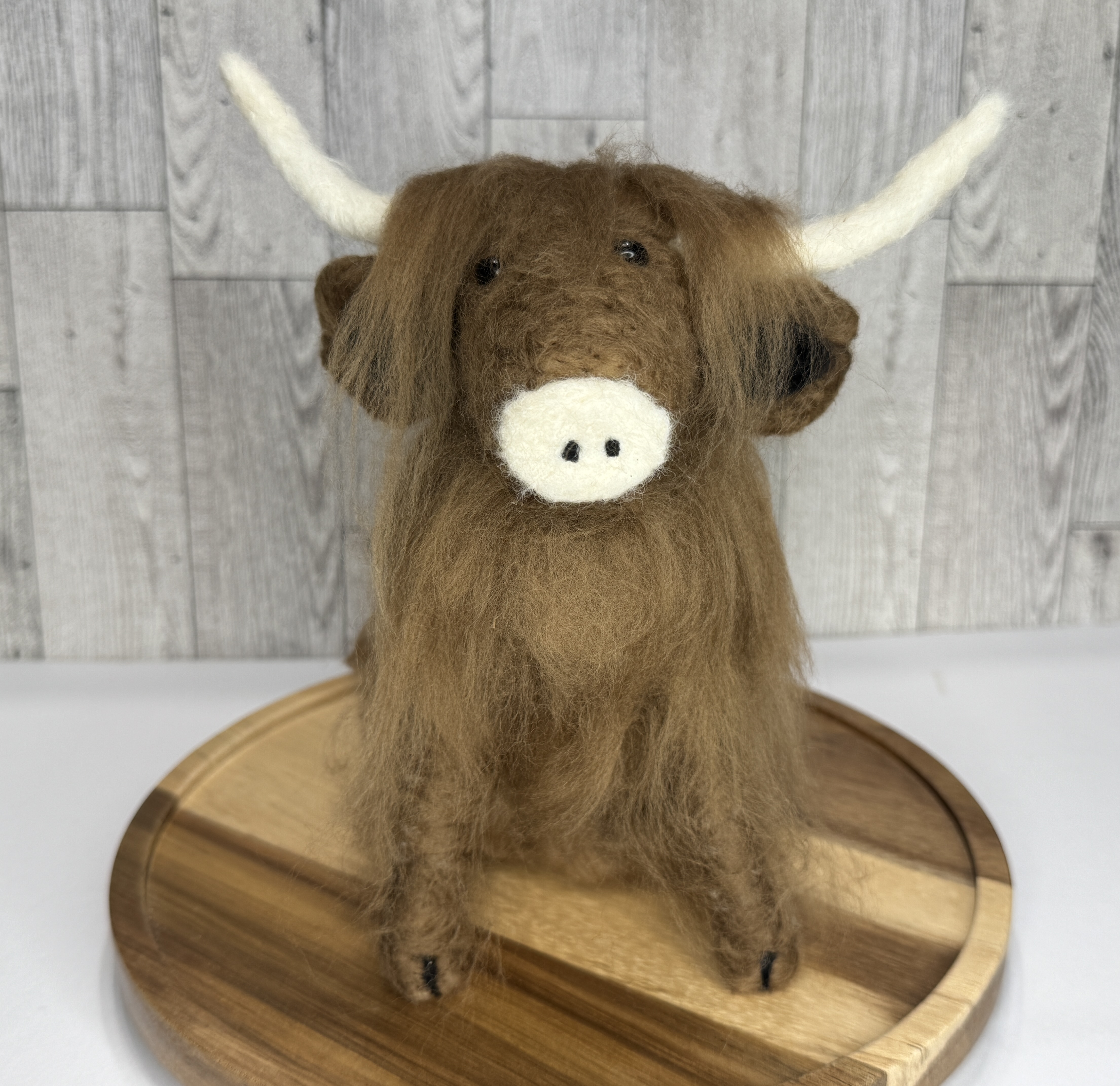 Handmade Needle Felted Highland Cow